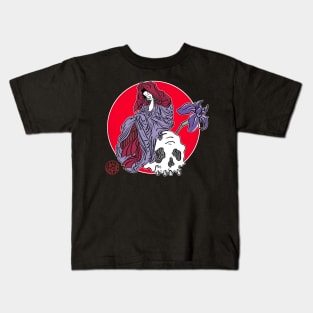 Jigoku Dayu - skull and iris Kids T-Shirt